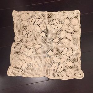 Handmade crocheted decorative cushion cover
